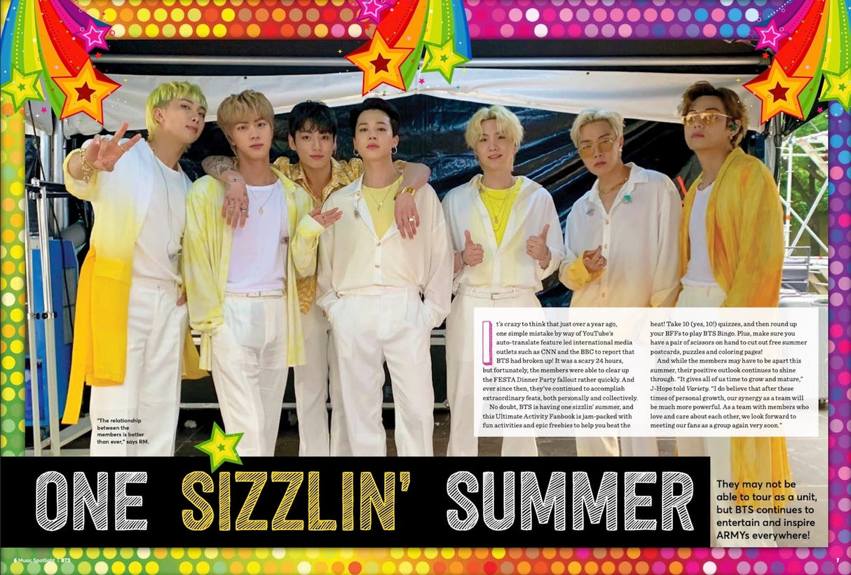 BTS - The Ultimate Activity Fanbook: Summer 2023 Update, Postcards, Puzzles, 10 Quizzes, Coloring Book Pages & Play BTS Bingo!
