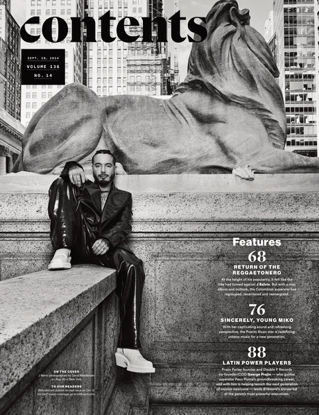 Billboard - 24.09.28 Edition: J Balvin Roars Back, Young Miko Takes Charge, Peso Pluma's Broker, Guide To Latin Music Week, Travis Scott's Days Before Rodeo, Music's Highest-Paid Executives & More!