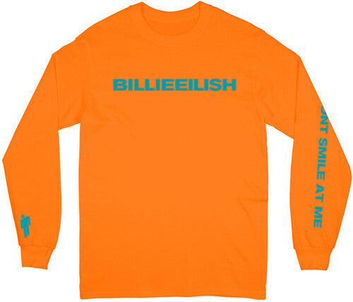 Billie Eilish Billie Eilish Don't Smile Unisex Long Sleeve T-Shirt Small (Large Item, Orange, Small Long Sleeve Shirt) [T-Shirt]