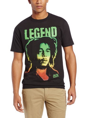 Bob Marley Zion Rootswear Men'S Bob Marley Legend Gradient T-Shirt, Black, Medium [T-Shirt]
