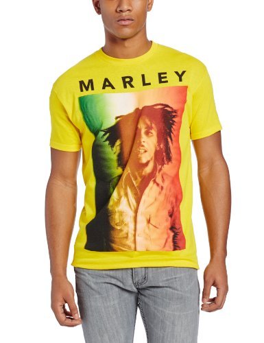 Bob Marley Zion Rootswear Men'S Bob Marley Original T-Shirt, Yellow, Medium [T-Shirt]