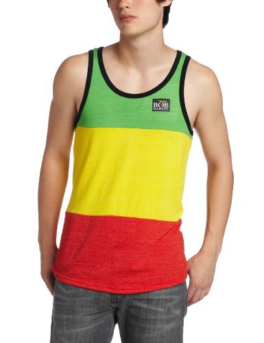 Bob Marley Zion Rootswear Men'S Bob Marley Patch Tank Top, Multi, Medium [T-Shirt]