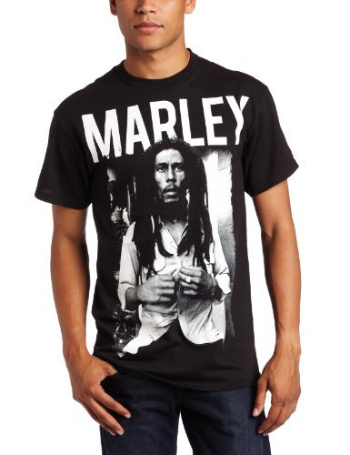 Bob Marley Zion Rootswear Men'S Marley T-Shirt, Black, X-Large [T-Shirt]