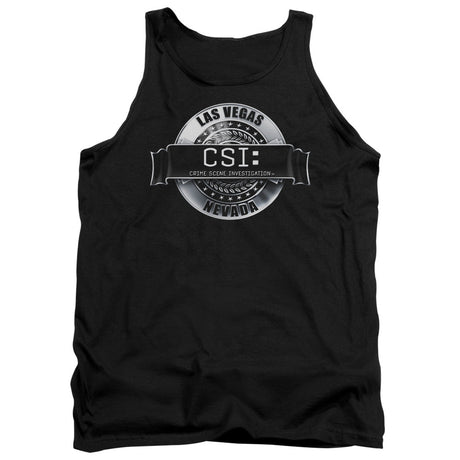 Csi Rendered Logo Mens Tank Top Shirt Black Officially Licensed