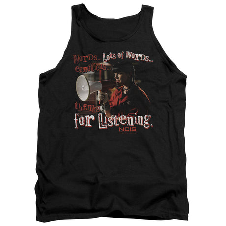 Ncis Thanks For Listening Mens Tank Top Shirt Black Officially Licensed