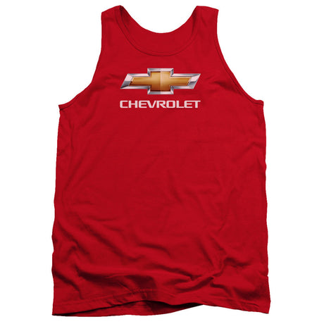 Chevrolet Chevy Bowtie Stacked Mens Tank Top Shirt Red Officially Licensed