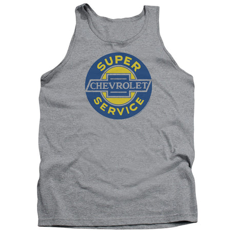 Chevrolet Chevy Super Service Mens Tank Top Shirt Athletic Heather Officially Licensed