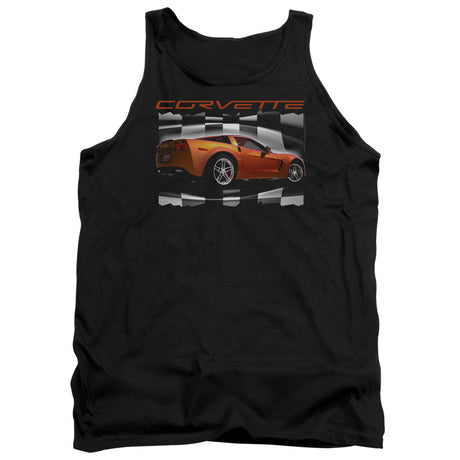Chevrolet Orange Z06 Vette Mens Tank Top Shirt Black Officially Licensed
