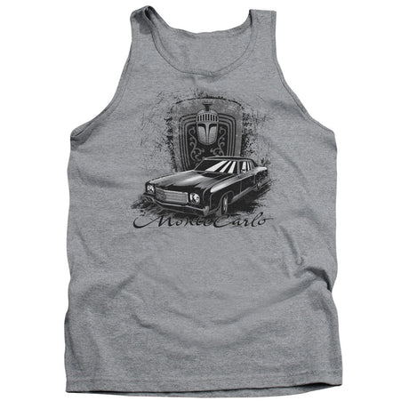 Chevrolet Monte Carlo Drawing Mens Tank Top Shirt Athletic Heather Officially Licensed