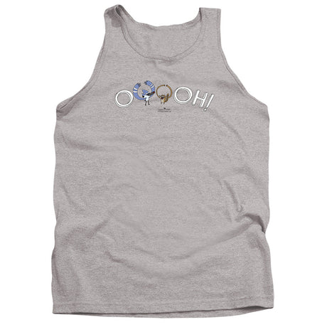 The Regular Show Ooooh Mens Tank Top Shirt Athletic Heather Officially Licensed