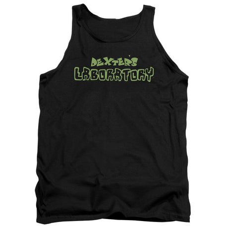 Dexters Laboratory Dexters Logo Mens Tank Top Shirt Black Officially Licensed
