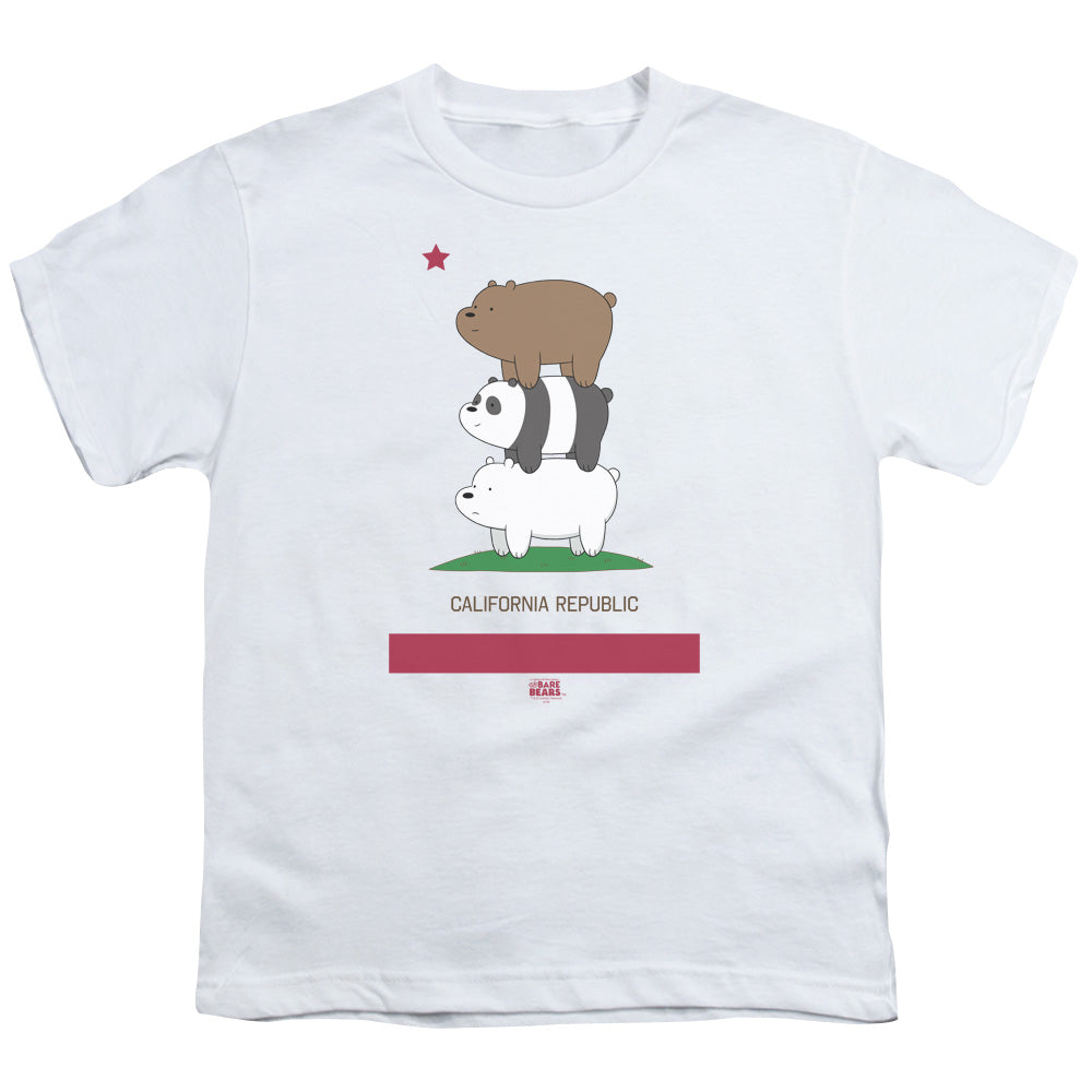 We Bare Bears Cali Stack Kids Youth T Shirt White Officially Licensed