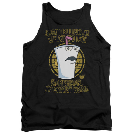 Aqua Teen Hunger Force Stop Mens Tank Top Shirt Black Officially Licensed