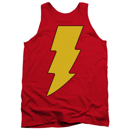 Dc Shazam Logo Mens Tank Top Shirt Red Officially Licensed
