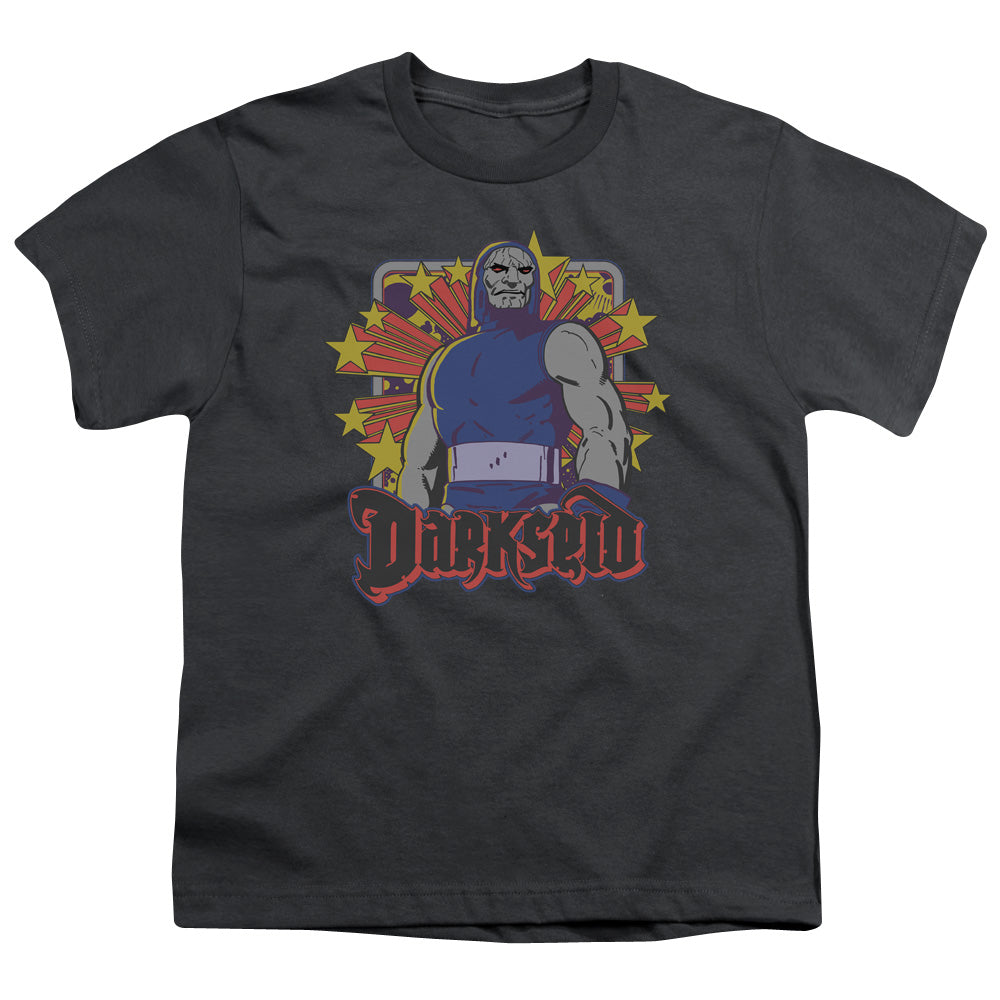 DC Comics Darkseid Stars Kids Youth T Shirt Charcoal Officially Licensed