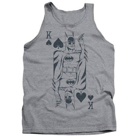Dc Bat Card Mens Tank Top Shirt Athletic Heather Officially Licensed