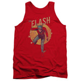 Dc Flash Circle & Stars Mens Tank Top Shirt Red Officially Licensed