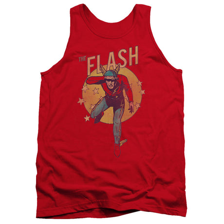 Dc Flash Circle & Stars Mens Tank Top Shirt Red Officially Licensed