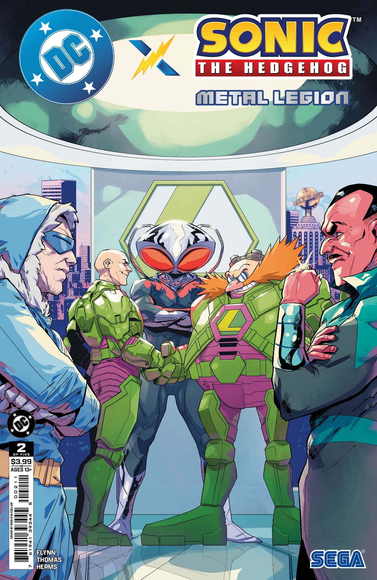 Dc X Sonic The Hedgehog The Metal Legion #2 (Of 5) A Pablo M Collar (06/03/2026) Dc
