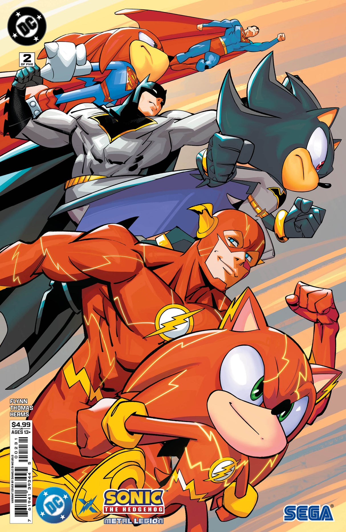 Dc X Sonic The Hedgehog The Metal Legion #2 (Of 5) C Daniele Di Nicuolo Variant (06/03/2026) Dc