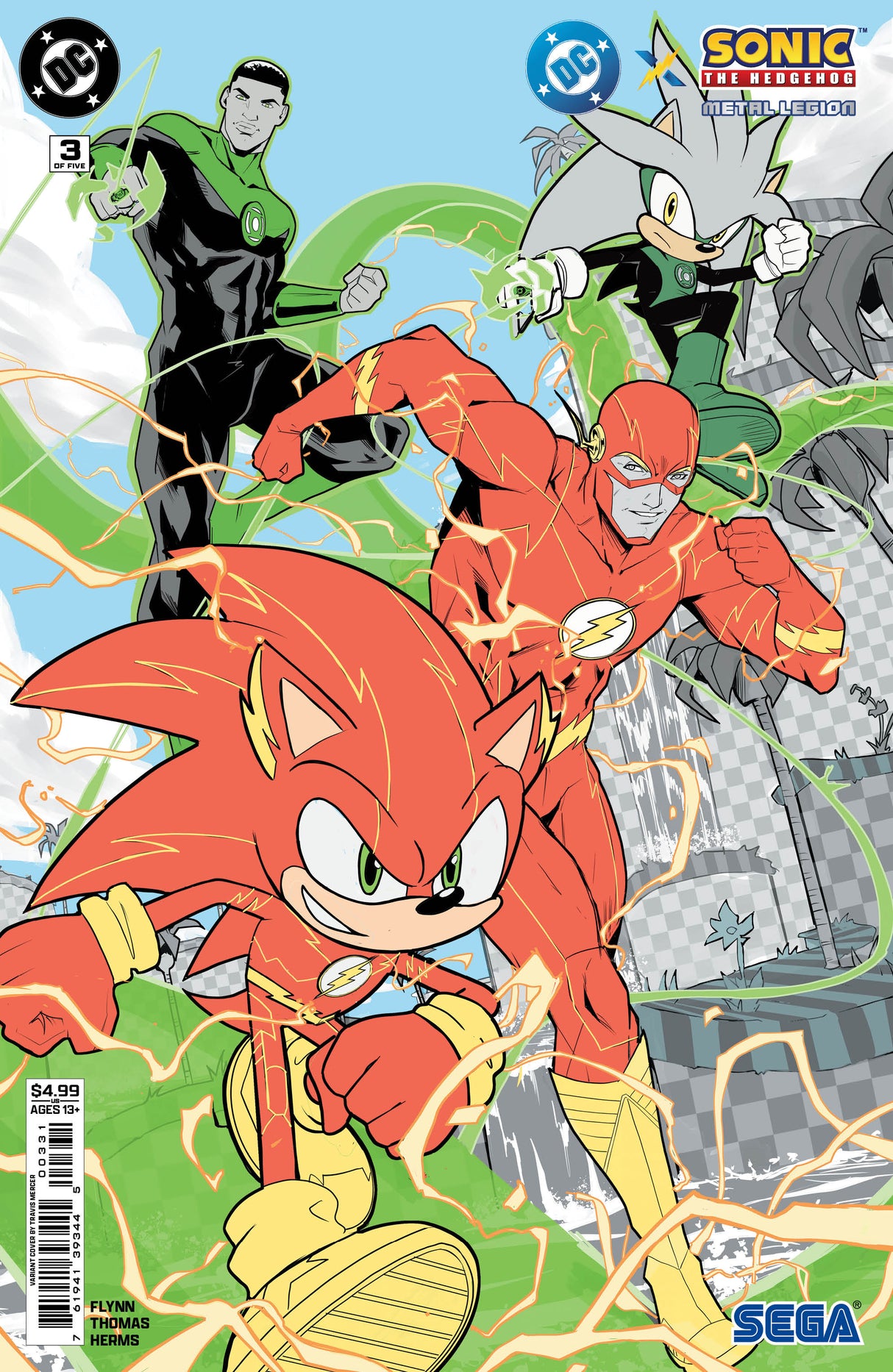 Dc X Sonic The Hedgehog The Metal Legion #3 (Of 5) C Travis Mercer Variant (07/01/2026) Dc