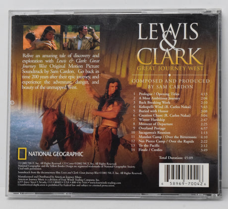 Lewis & Clark Great Journey West Soundtrack CD Sam Cardon National Geographics