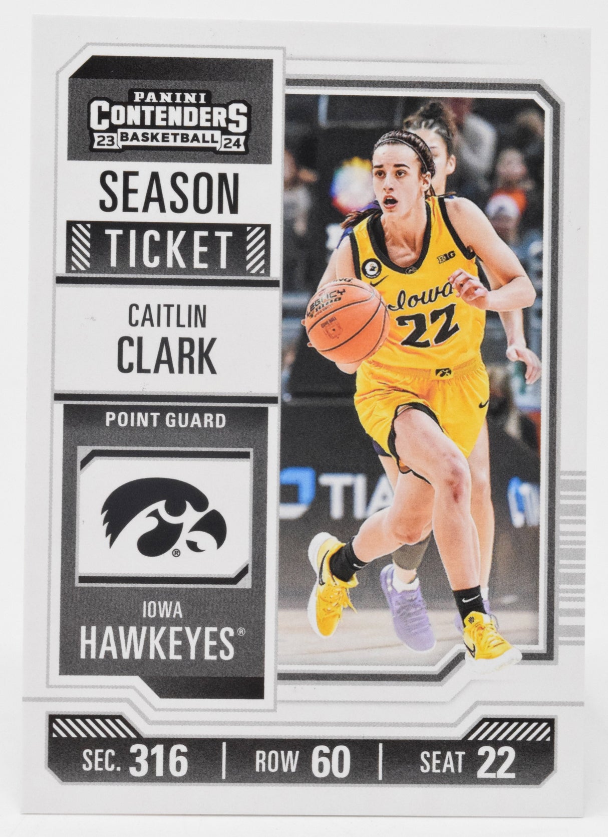 Caitlin Clark Season Ticket WNBA Basketball Card Panini Donruss 2024 CC2