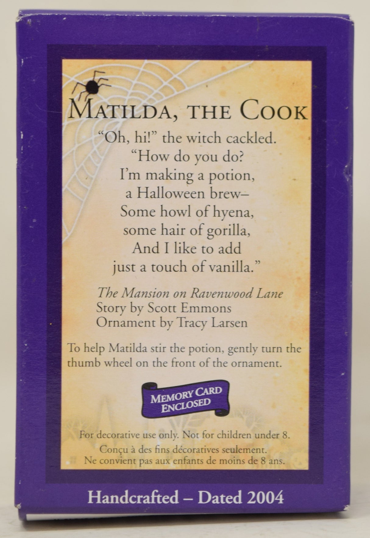 Hallmark Keepsake Ornament Matilda The Cook Halloween Christmas Tree 2004 NIB