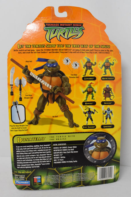 Teenage Mutant Ninja Turtles Donatello Action Figure Playmates 2002 New