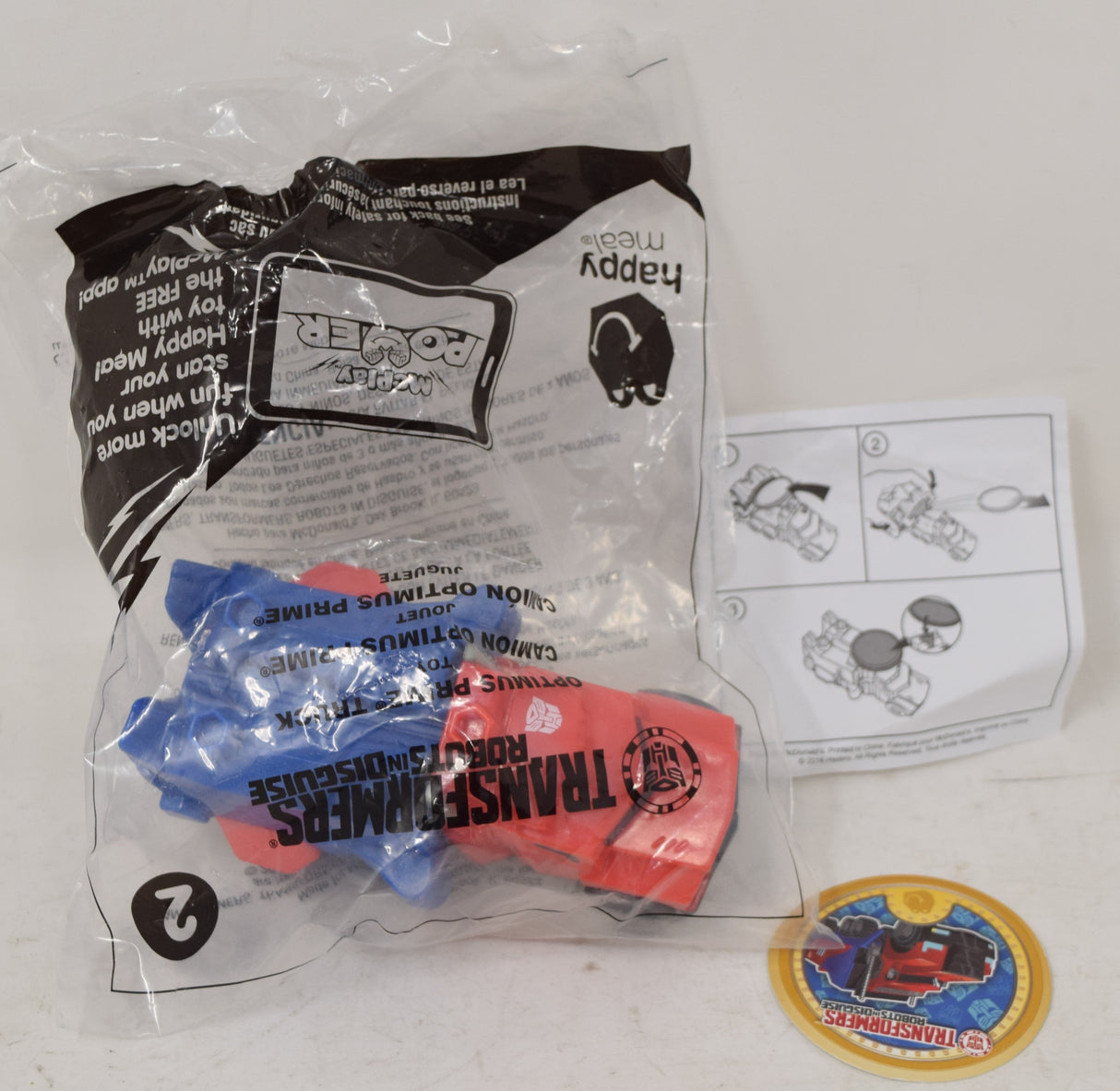 Transformers RID Optimus Prime Truck Happy Meal Toys 2016 MOC New