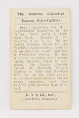 Benny Leonard #31 Empress Burstein Isaacs Famous Prize Fighters Boxing Boxer Card 1923