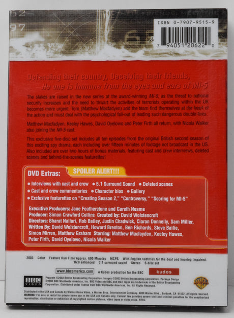 MI-5 Volume 2 DVD 5 Disc Set