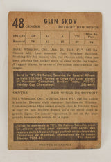 Glen Skov Hockey Card Parkhurst 1953 1954 Detroit Red Wings 48