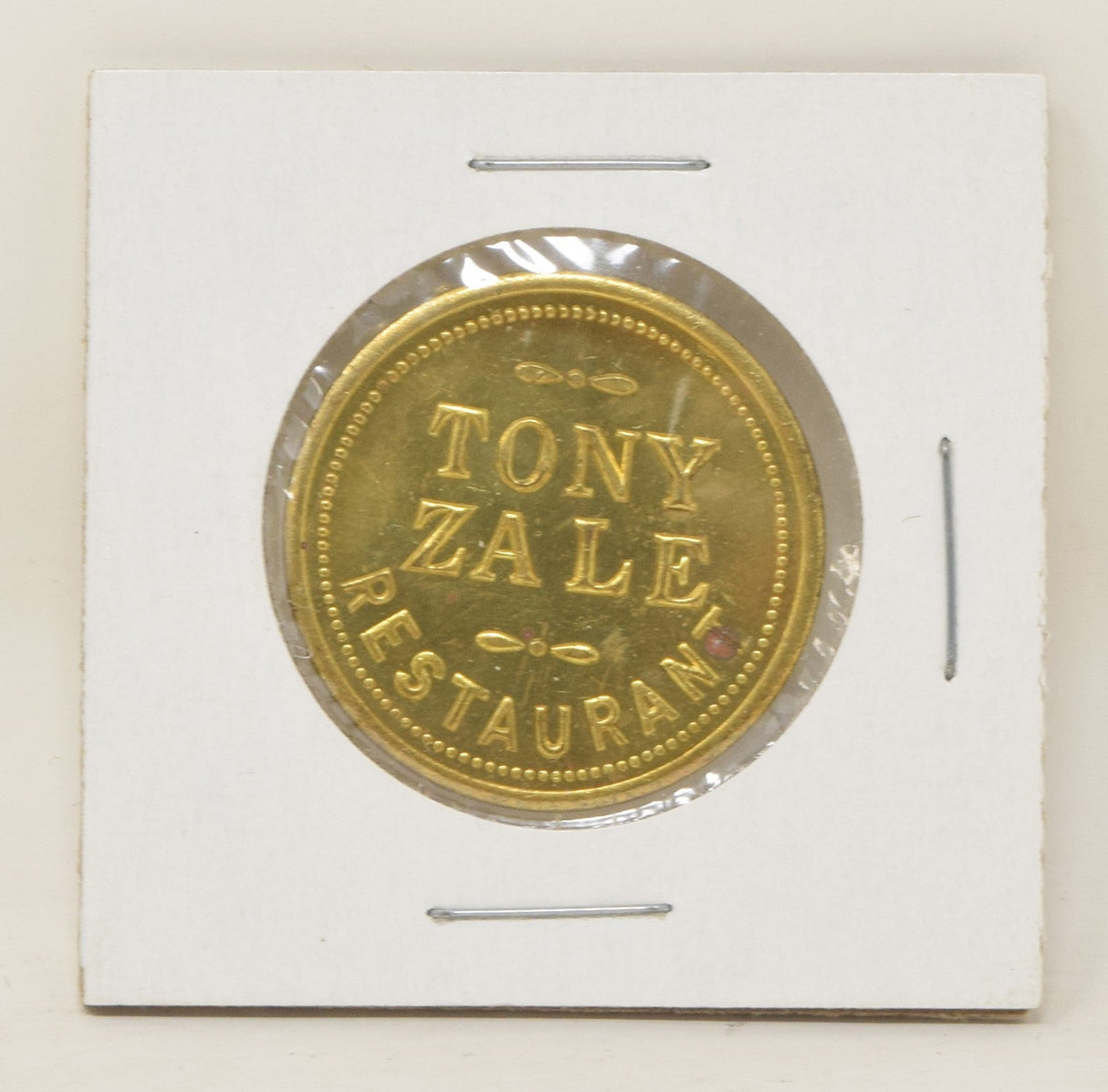 Tony Zale Restaurant Token Coin Chicago Illinois Middleweight Boxer Boxing