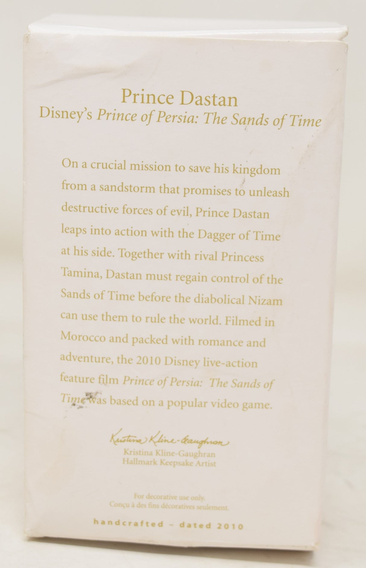 Hallmark Keepsake Ornament Prince Of Persia Sands Of Time Christmas Tree 2010 NIB
