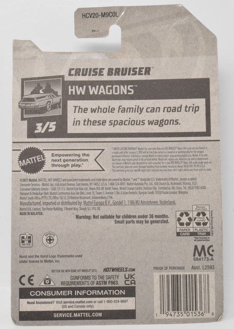 Hot Wheels Cruiser Bruiser HW Wagons DieCast Car 3/5 201 New