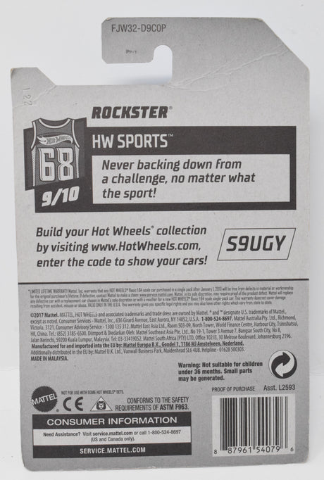 Hot Wheels Rockster HW Sports Ski Team Diecast Car 50 Years 9/10 323  New