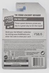 Hot Wheels 70 Ford Escort RS1600 HW Race Day Diecast Car White 6/10 102 New