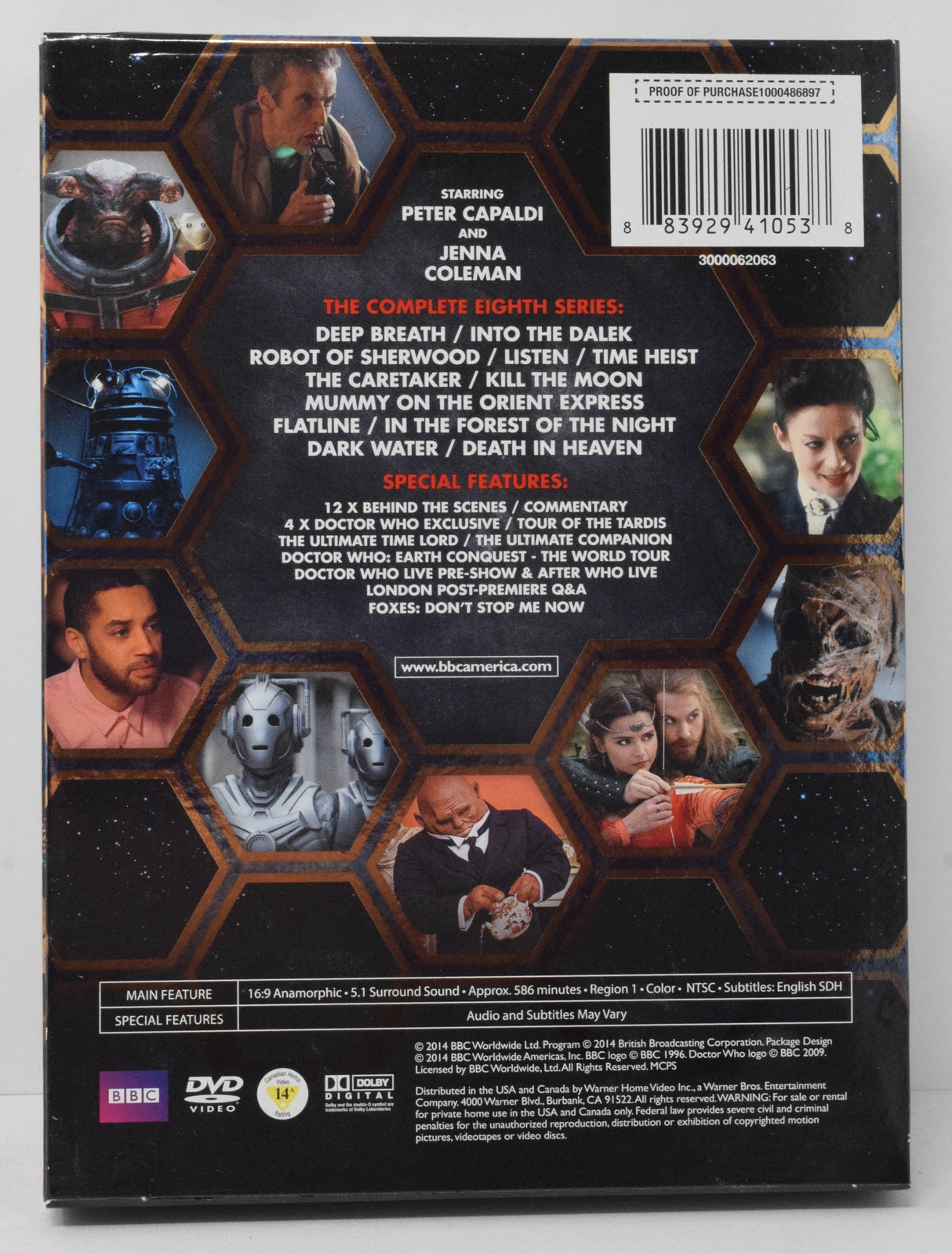 Doctor Who The Complete Eighth Series DVD 5 Disc Set BBC