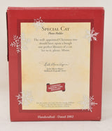 Hallmark Keepsake Ornament Special Cat Photo Frame Christmas Tree 2002 NIB