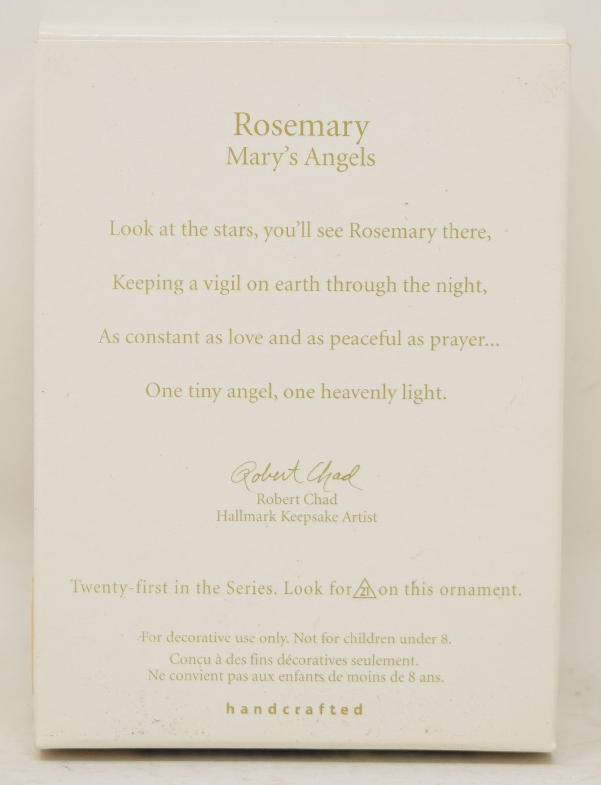Hallmark Keepsake Ornament Rosemary Mary's Angels Christmas Tree 2008 NIB