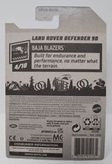 Hot Wheels Land Rover Defender 90 Baja Blazers Silver 4/10 32 DieCast Car New