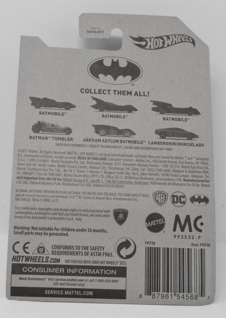 Hot Wheels Batman Batmobile DC 2/6 DieCast Car New