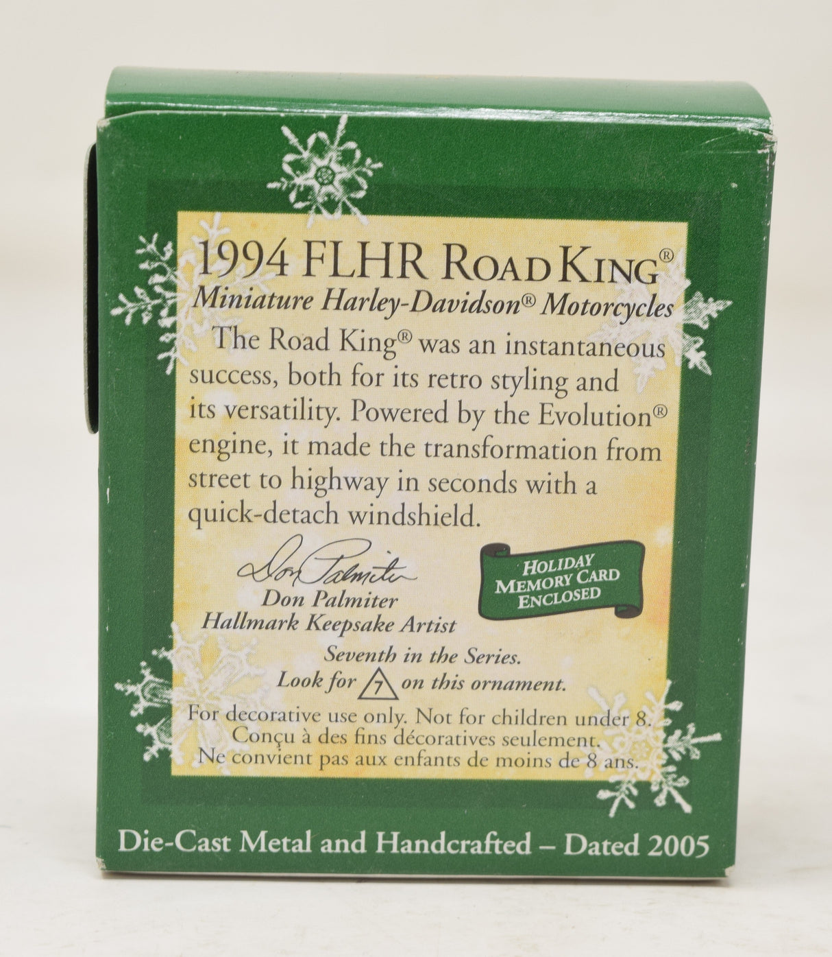 Hallmark Keepsake Ornament Harley Davidson 1994 Road King Motorcycle Christmas 2005 NIB