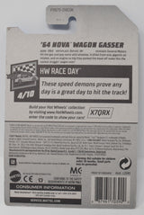 Hot Wheels 64 Nova Wagon Gasser Blue HW Race Day Blue 4/10 198 DieCast Car