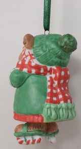 Hallmark Keepsake Ornament Skating Sugar Bear Bell Christmas Tree 2001 NIB