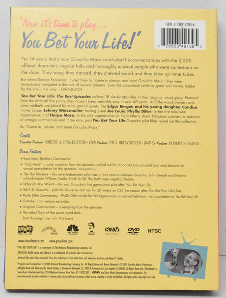 Groucho Marx DVD The Best Episodes You Bet Your Life