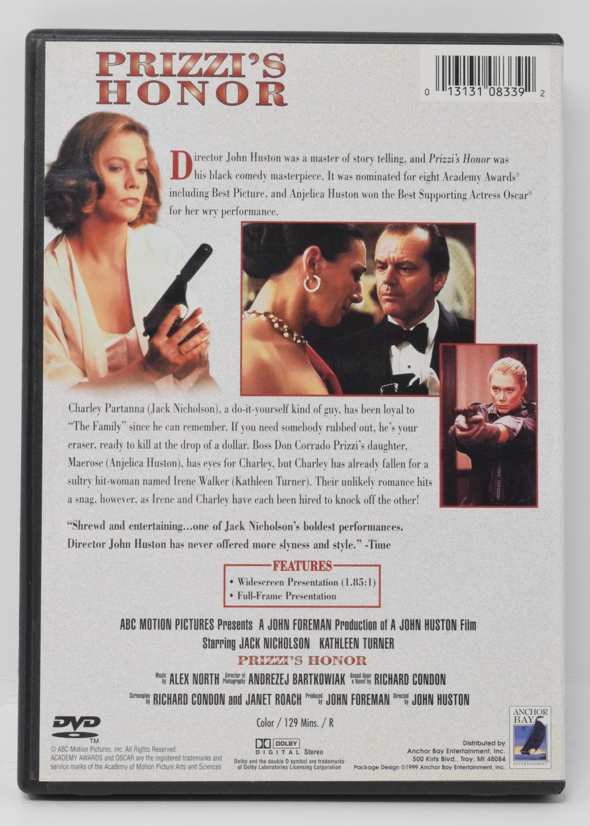 Prizzi's Honor DVD