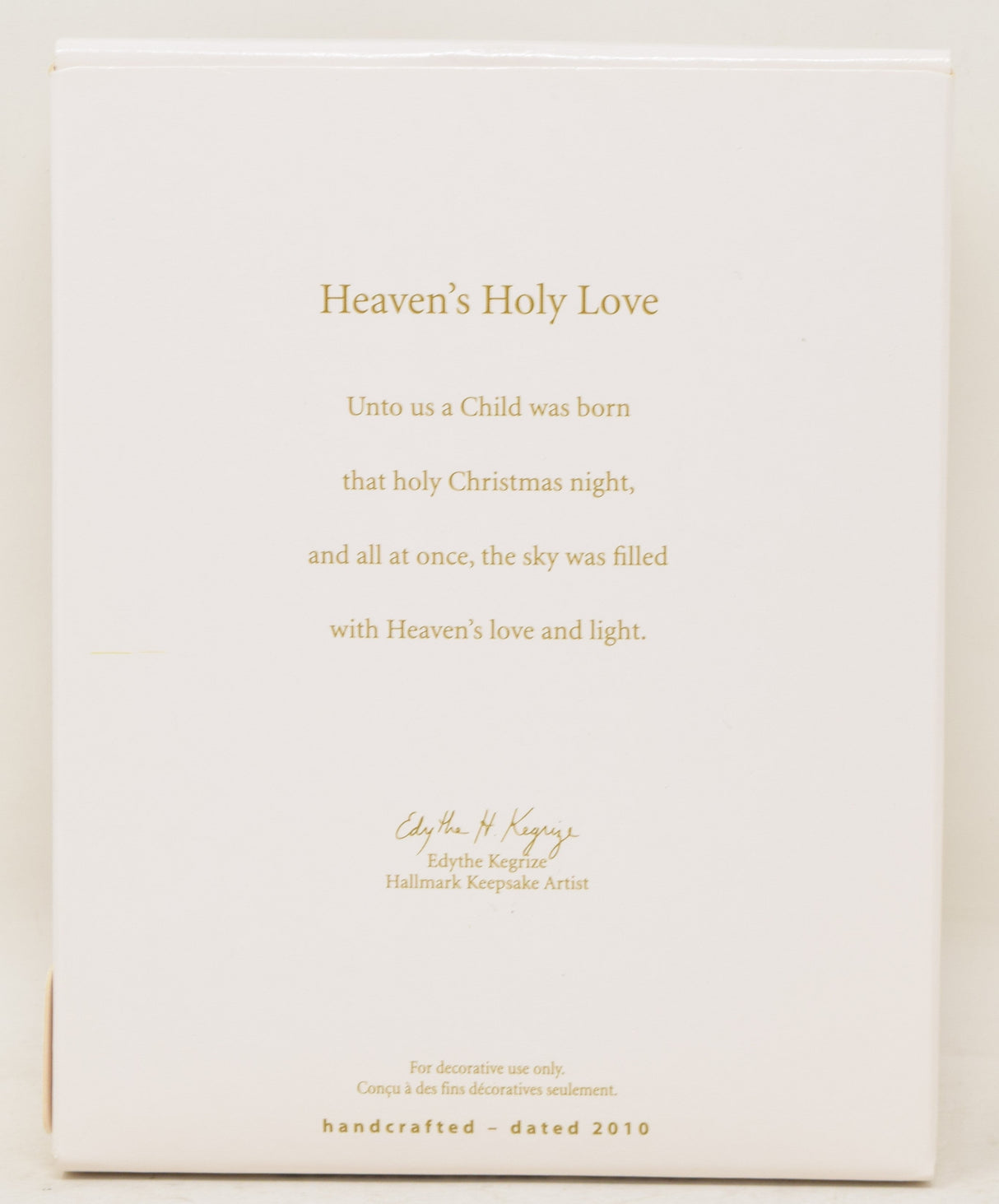 Hallmark Keepsake Ornament Heavens Holy Love Cross Christmas Tree 2010 NIB