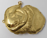 Hallmark Keepsake Brass Santa Christmas Ornament 1983 NIB